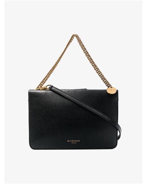 givenchy black cross 3 leather shoulder bag|Givenchy bag sizes.